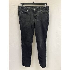 Michael Kors Womens Straight Leg Relaxed Fit Jeans Black